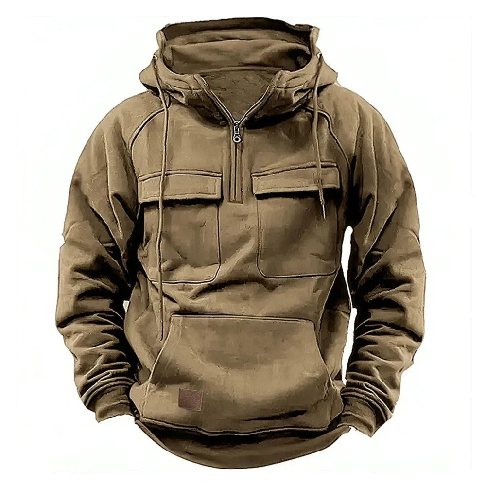 Kalvin - Halber Reißverschluss Tactical Warm Military Hoodies