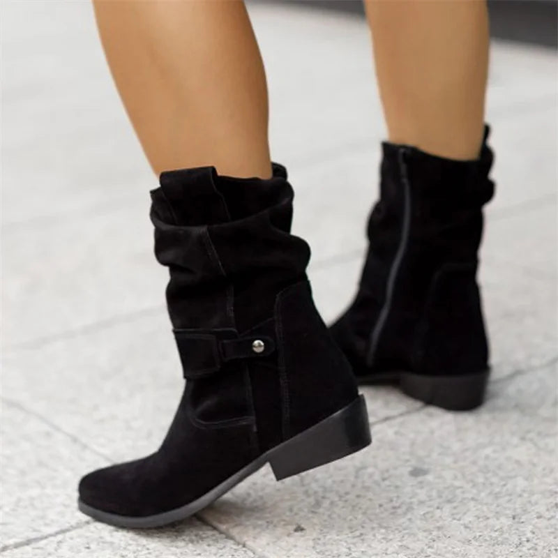 Chelsea - Faux Ankle Boots niedrige Absätze