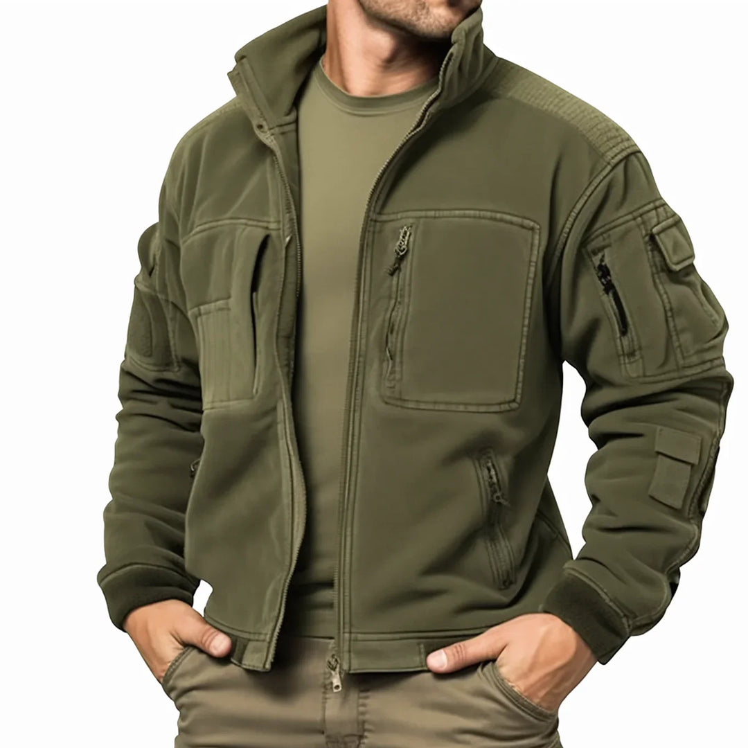 Lindo - Vintage Polar Fleece Militaire Cargo Jacke