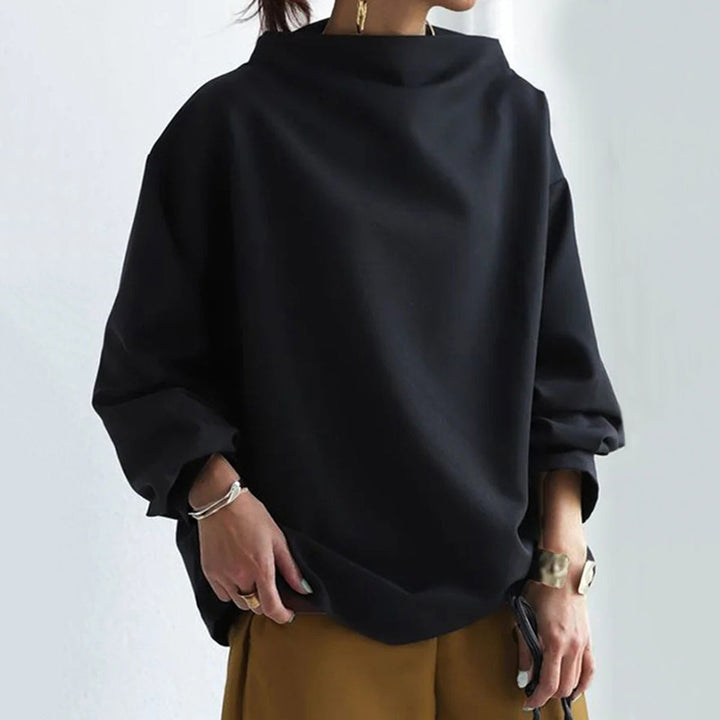 Erika - Schicker Oversize-Pullover mit hohem Halsausschnitt